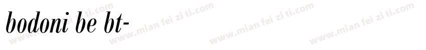 bodoni be bt字体转换